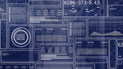 animación del procesamiento de datos a través de servidores informáticos