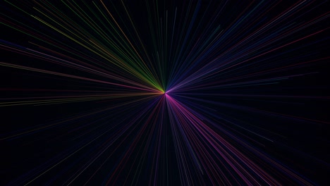 abstract geometric colorful intro animation on black background