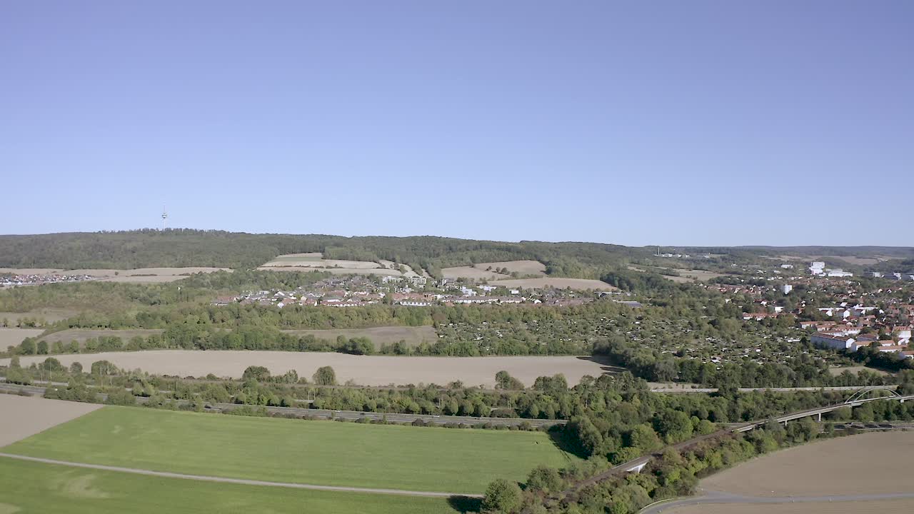 니더 작센, 독일 괴팅겐의 드론 공중 샷