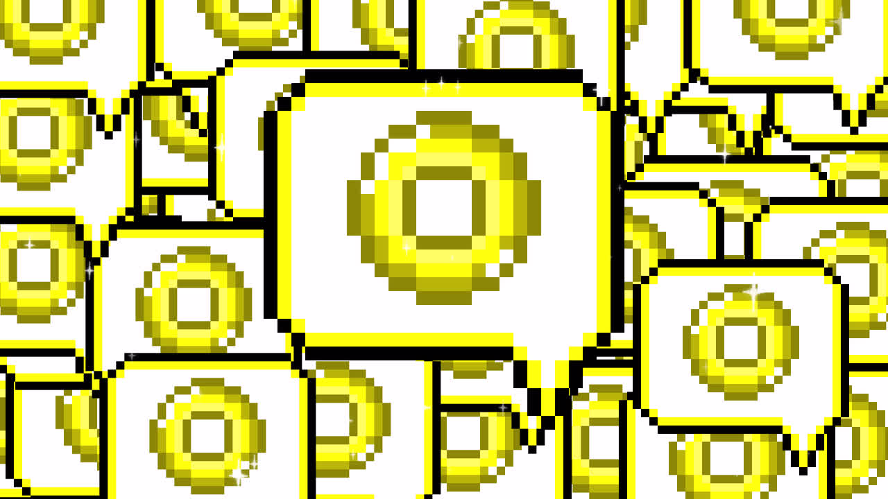 Pixel art pop up speech bubble icon circle mark Transitions. 1080p - 30 fps - Alpha Channel (2).mov