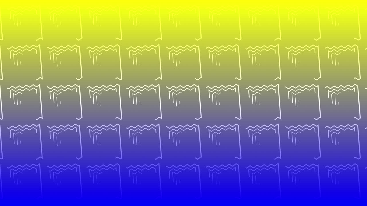 líneas arrugadas ilusión trippy rotación animación gradiente fondo forma giratoria efecto visual 3d gráficos de movimiento abstracto dinámico color digital azul amarillo