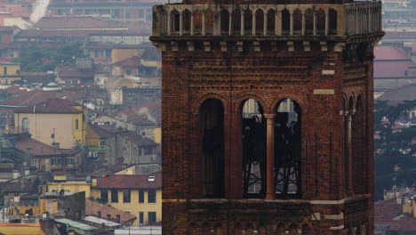 top of the bell tower of basilica di santa anastasia, verona, italy, medium shot