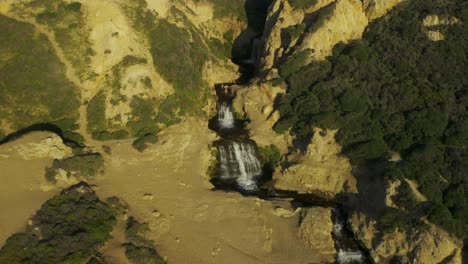 Drone-Shot-of-Alamere-Falls-in-Point-Reyes-California