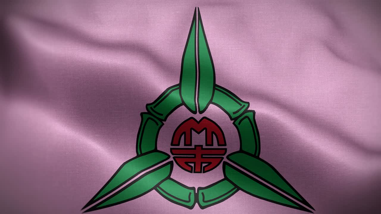 Hsinchu City Taiwan Flag Loop Background 4K