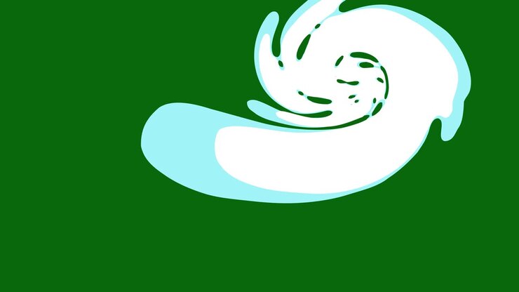 緑色の画面にカラフルなアニメーション: クロマキーでスムーズな流体トランジション 4k 画像