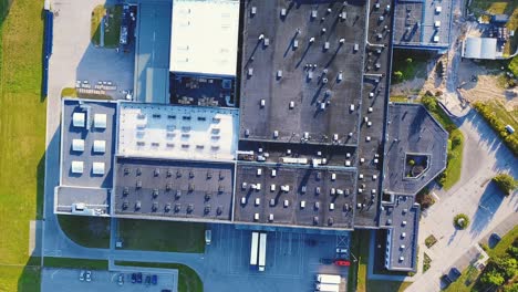 Aerial-shot-of-industrial-warehouse