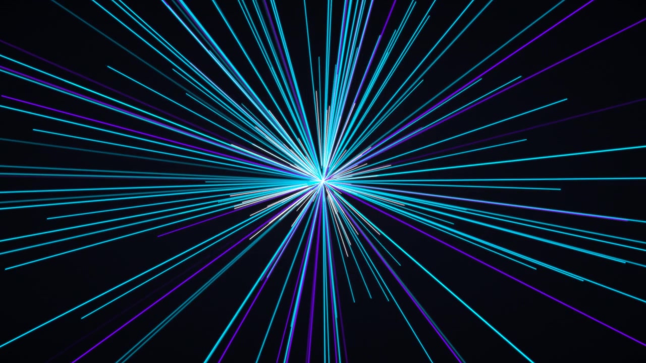 Abstract Motion Background with Glowing Blue and Purple Light Streaks
