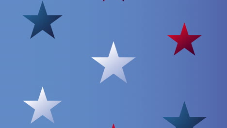 animación del día de celebración de los ee.uu. con patrón de estrellas