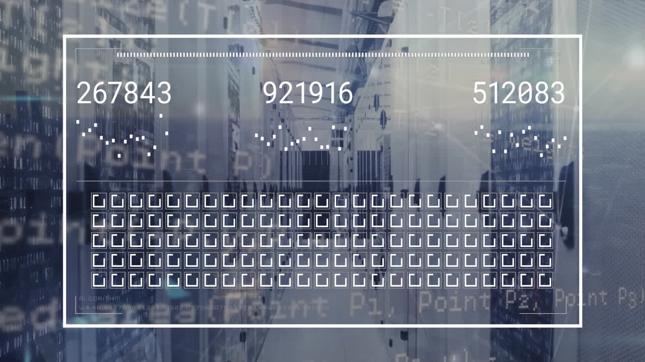 Animation of data processing over computer servers