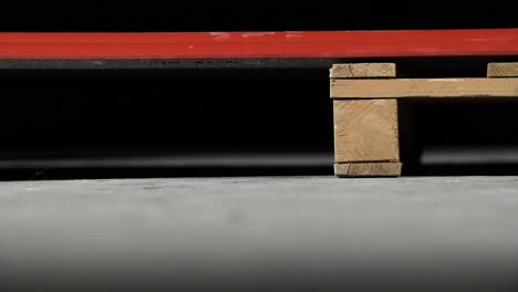 primer plano de las paletas de madera