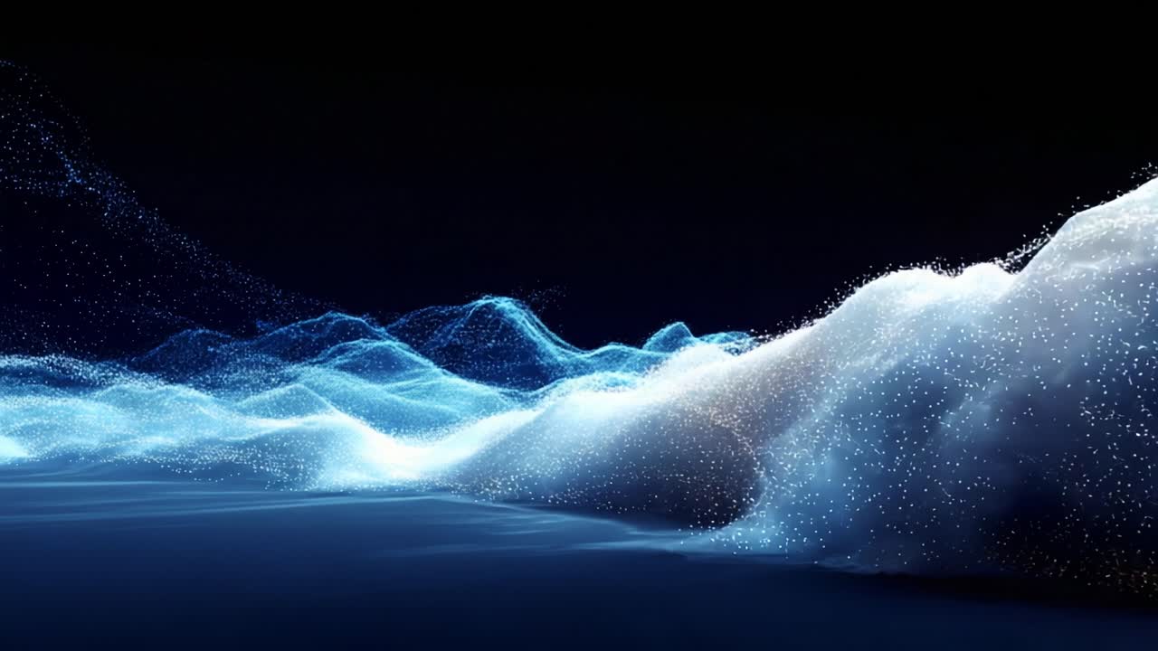 A Stunning Visual Journey Through Ethereal Waves of Light and Texture Representing a Seamless Transition of Digital Landscapes in Motion
