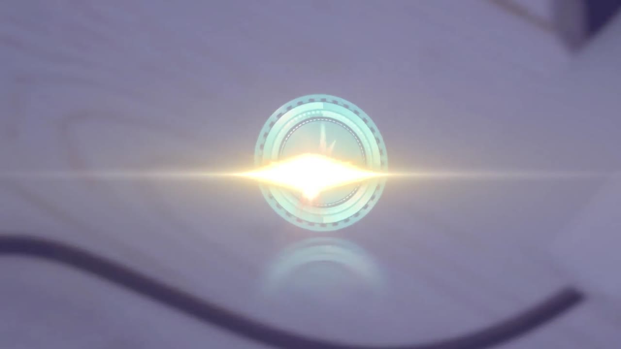 animación de cerradura de seguridad giratoria con reloj sobre el rastro de luz en fondo borroso