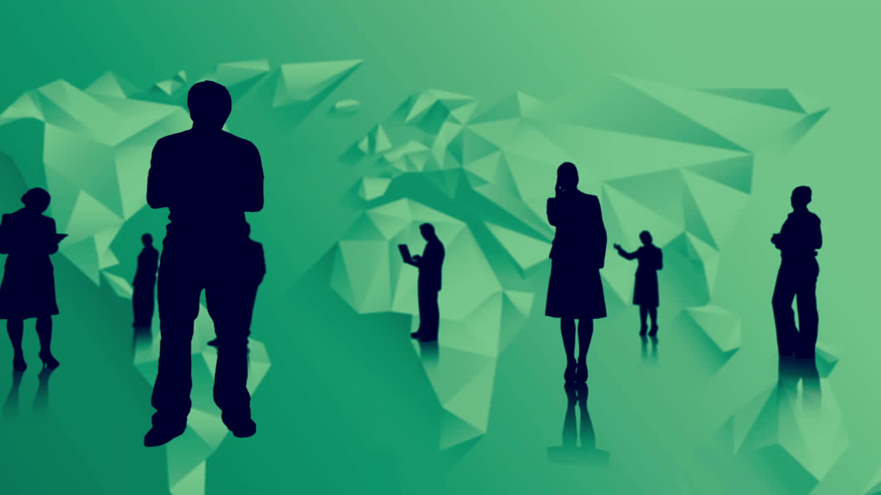 siluetas negras de personas de negocios