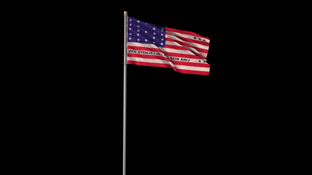 bandera del atolón de bikini con el canal alfa