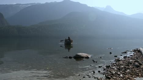 two fishermen fishing in the river 4k