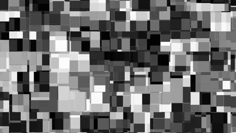 moving square blocks, animation of surface transformation from black background to white, abstract blocks background, thousands of blocks moving in a square, square shapes that cause eyestrain.