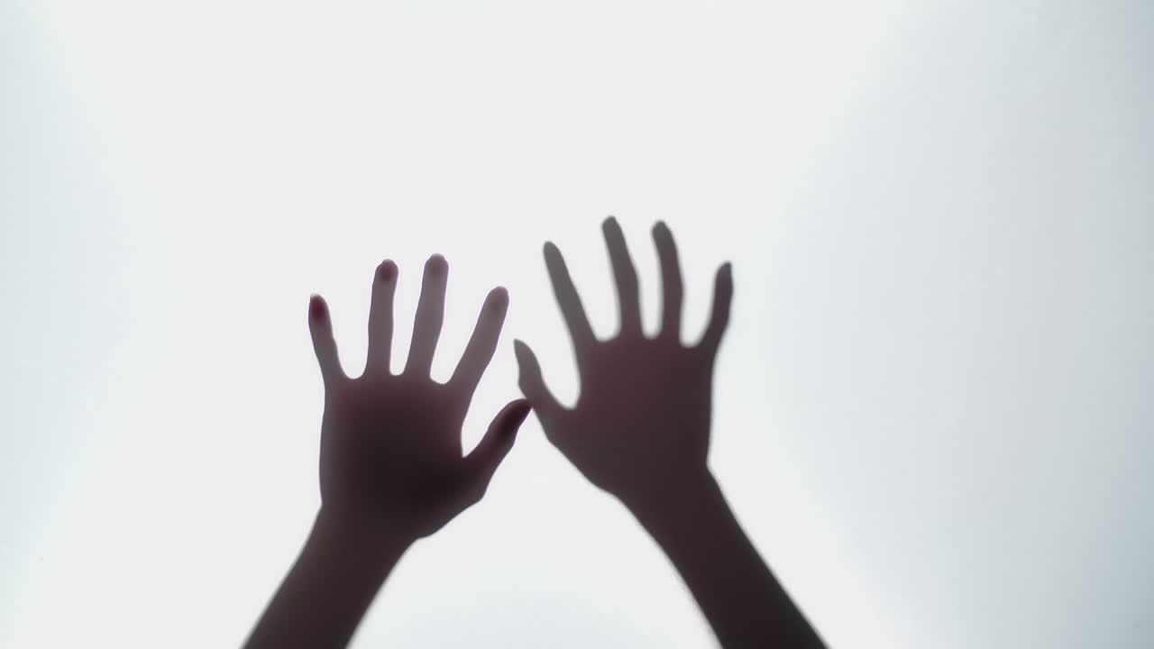 Abstract And Spooky Defocused Hand On White Background