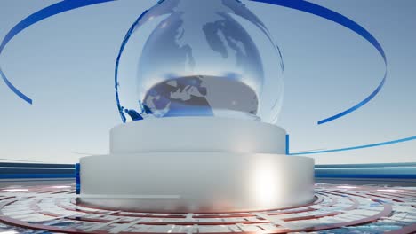 el bucle de fondo de las noticias mundiales en 3d