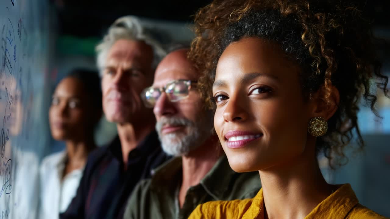 A Thoughtful Group Captured in Profile with Homey Background Colors, Highlighting Expression and Connection Among Individuals Engaged in Reflection and Conversation at an Intimate Gathering