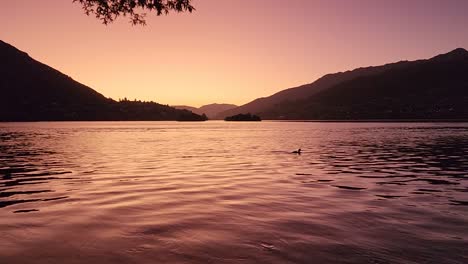 Sunset-at-Frankton-beach-Queenstown-New-Zealand