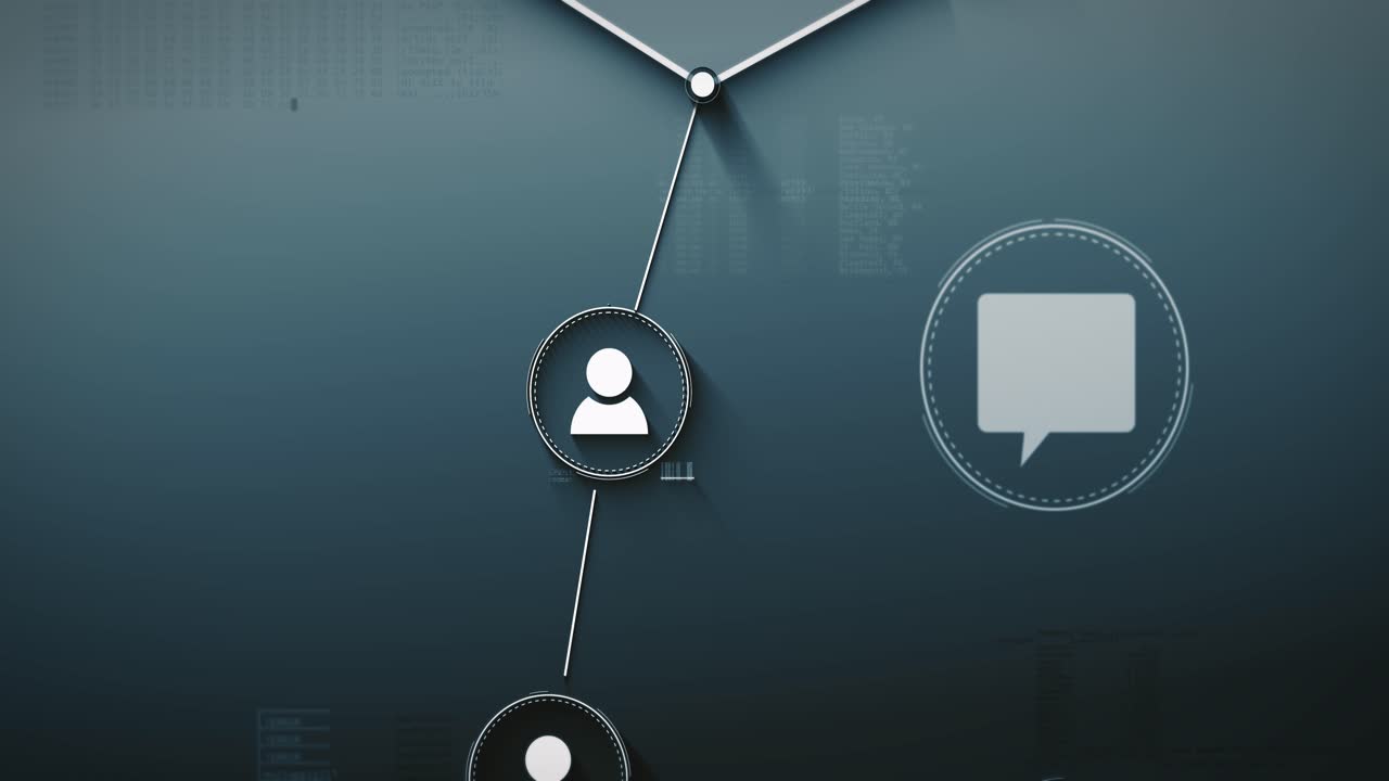 Minimalistic stylish network of contacts and connections