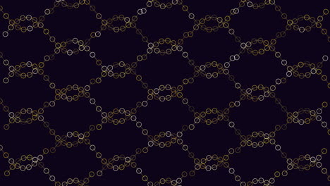repeat futuristic waves pattern with rainbow rings on black gradient
