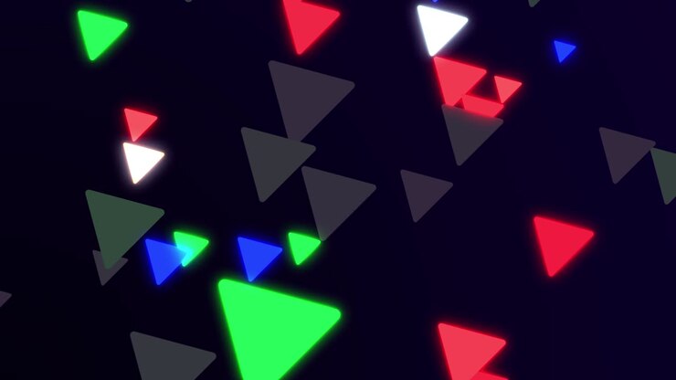 4K Triangle Background Loopable - Abstract Triangles Background - Geometric abstract soft background - Shattering Colorful Triangle - Geometrc Colour Shapes Triangles - Rgb Collor