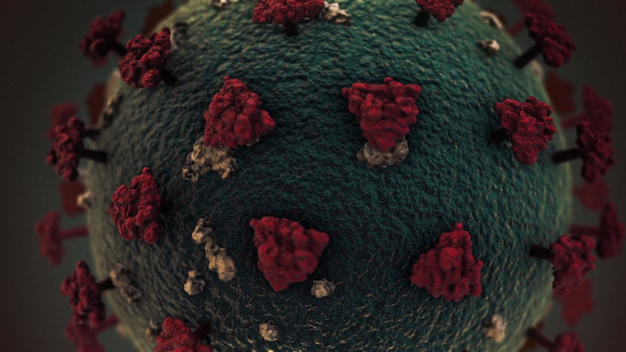 animación del ciclo de fondo del concepto del coronavirus covid-19