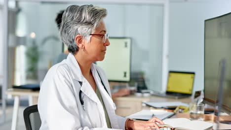 Healthcare,-arms-crossed-and-doctor-with-computer