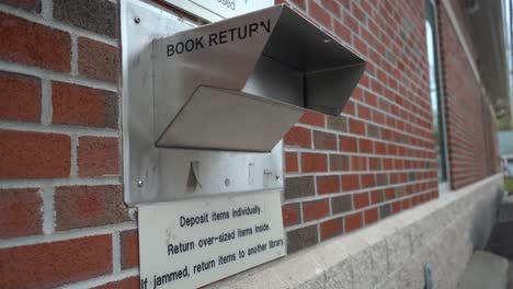 library drop off box book return