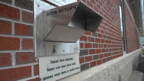 library drop off box book return