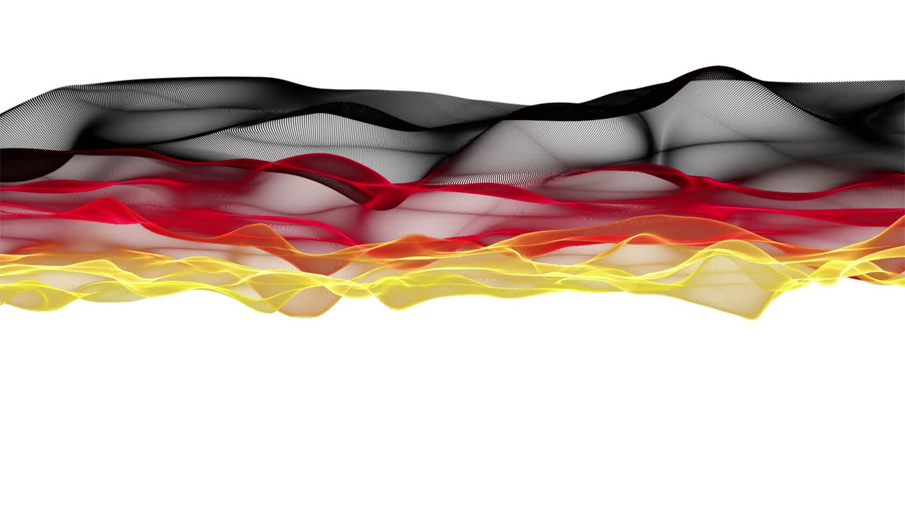 Fantastic German color wave animation in slow motion for sporting events and space for text, 4096x2304 loop 4K