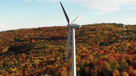 Windmill-turbine-wind-farm-aerial-during-beautiful-autumn-leaf-season