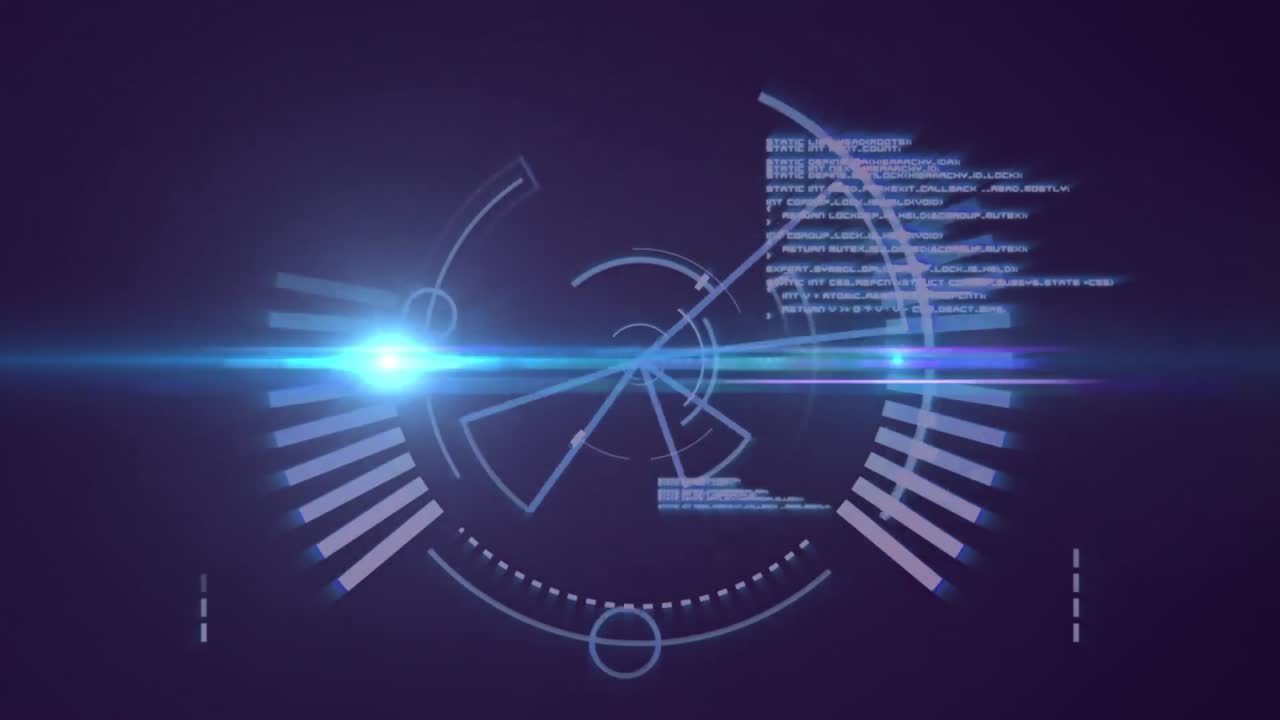 파란색 배경에 대한 범위 및 데이터 처리의 애니메이션