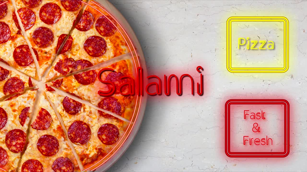 페페로니 피자 (pepperoni pizza) 의 배경 영상 - 이 사진은 레스토랑 메뉴를 디자인하는 데 완벽합니다. 내 페이지를 방문하십시오. 카페 또는 레스토랑에서 판매되는 모든 피자의 이미지를 찾을 수 있습니다.