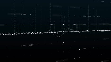animation of diagram over data processing on black background