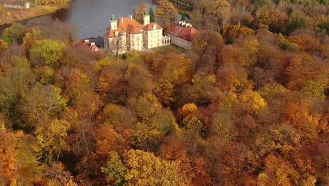 aaerial view on the beautiful palace in sweden