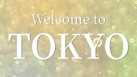 welcome to tokyo message text animation motion graphics