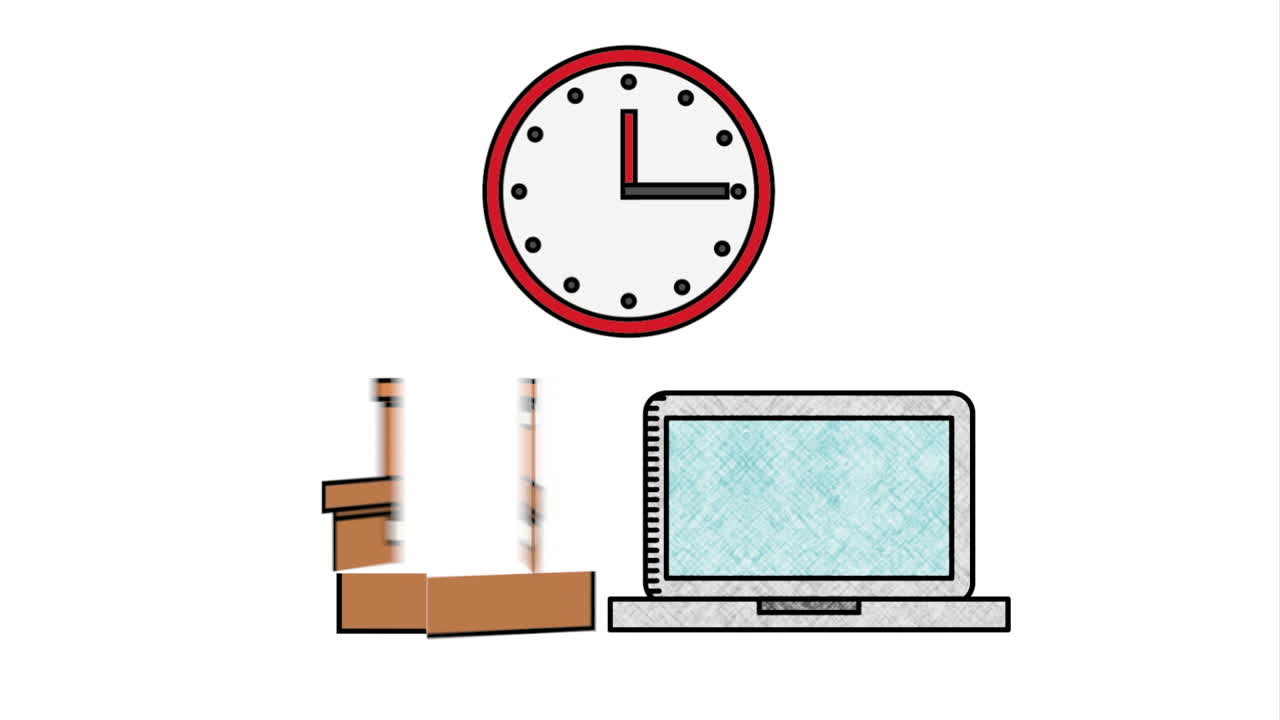 Office icon design, Video Animation HD1080