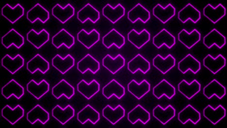 los fondos del corazón gráficos en movimiento con formas y partículas animadas del día de san valentín.