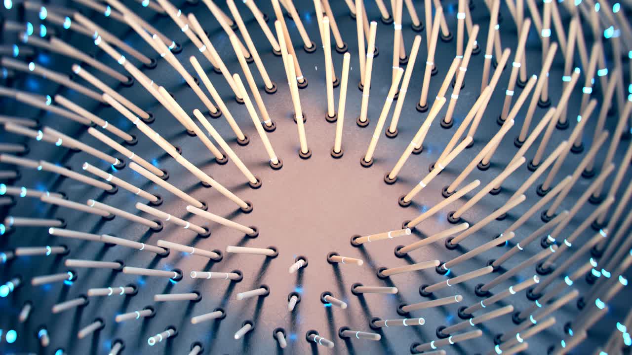 기술적 추상 배경 3d 렌더링 원활한 루프 애니메이션