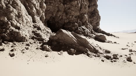 desert mountain landscape with cave