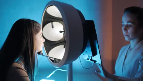 un sistema de imágenes faciales de análisis digital inteligente de la piel para salones de belleza
