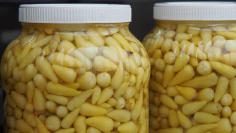 jars of pickled yellow peppers