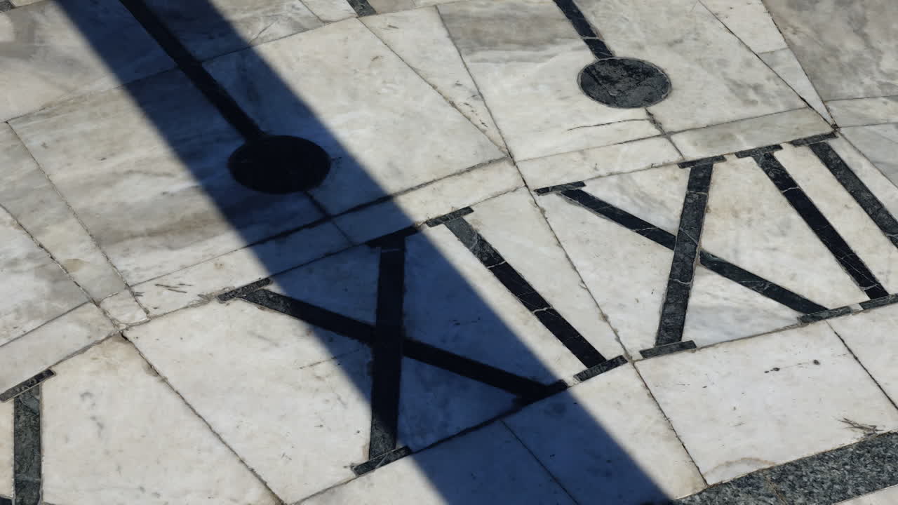 Sundial. Shooting in the summer. Time lapse. Time lapse