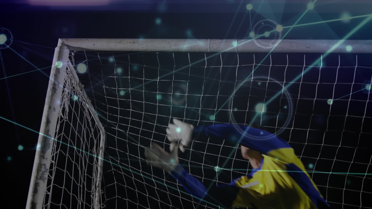 animación de redes de conexiones sobre mujeres y hombres que hacen ejercicio en el gimnasio