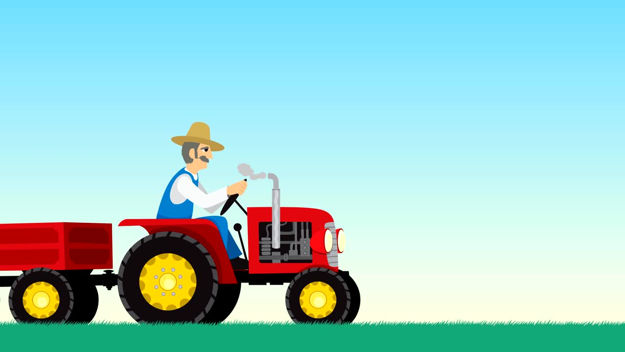 배경과 함께 트랙터