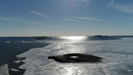 drone footage of beautiful finnish nature during the winter