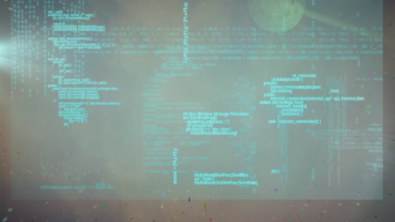 Animation of diverse data processing on moving screens