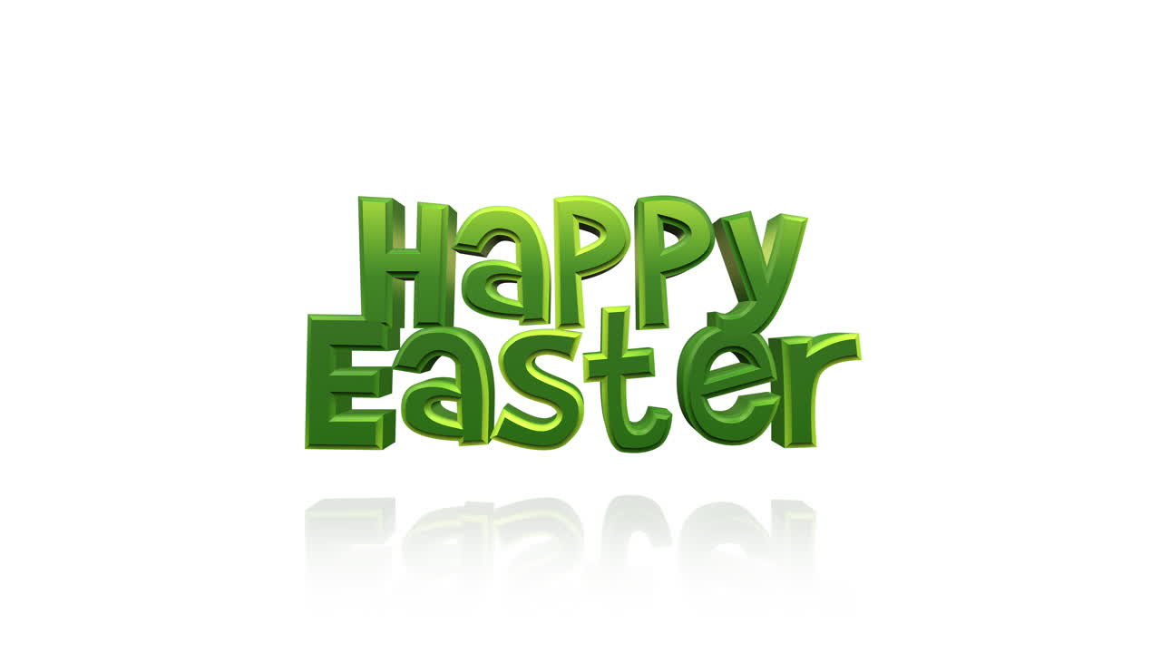 Testo moderno 'Buona Pasqua' verde su gradiente bianco
